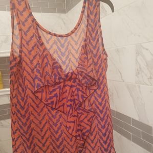 Womens sheer crop tank top, size small